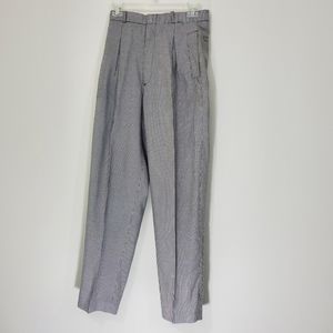 Florenzi Collection  Black and White Hounds Tooth Pants, Size 28